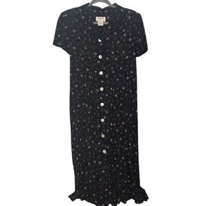 Vintage Talbots Floral Maxi Dress Size 2P